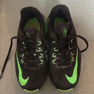 Nike Black and Green Athletic Shoes